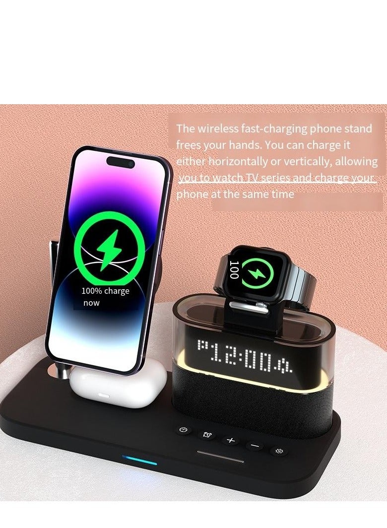 General 3-in-1 wireless charger, electric folding, 3-in-1 wireless charger (black magnetic version)  - Image 2