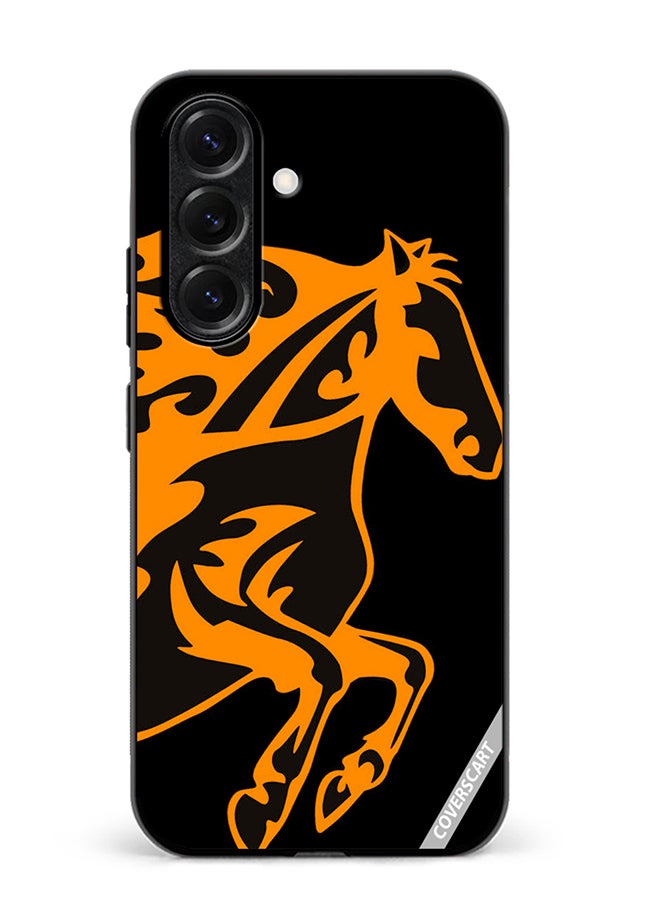 VR CREATIVE Protective Case Cover For Samsung Galaxy S25 Horse Flame Design Multicolour