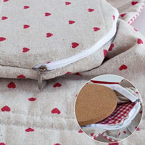 OLizee® 2pcs Insulated Tea Cozy for Teapot Tea Kettle Warmer Cover Teapot Cozy Cover Teapot Dust Cover Teapot Cozy Kettle Cover for Home Kitchen Decor Plaid - Image 3