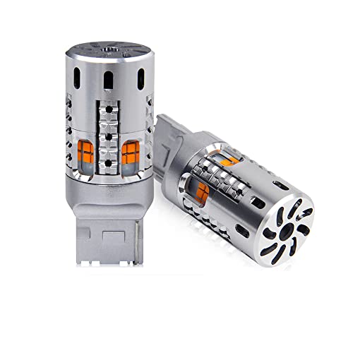 OPP ULITE 7440 Led Bulbs Amber, Built In Resistor Error Free Canbus, Plug N Play, 360 Luminous Turn Signal Light 7444NA T20 7441 WY21W W21W 12V 20-Led Switchback Led Bulb, 2PC Pack - Image 1