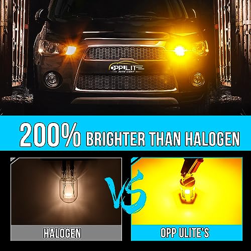 OPP ULITE 7440 Led Bulbs Amber, Built In Resistor Error Free Canbus, Plug N Play, 360 Luminous Turn Signal Light 7444NA T20 7441 WY21W W21W 12V 20-Led Switchback Led Bulb, 2PC Pack - Image 4