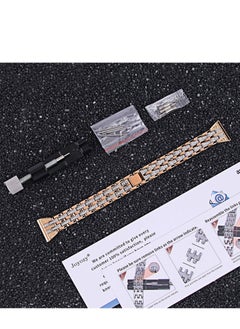 Y&D Women Girls Stylish Band for Samsung Galaxy Watch(42mm)/Galaxy Watch3(41mm)/Active/2(40mm)/(44mm)/Ticwatch 2, Stainless Steel 20mm Jewelry Watch Strap Wrist Rhinestones Bracelet  - Image 4