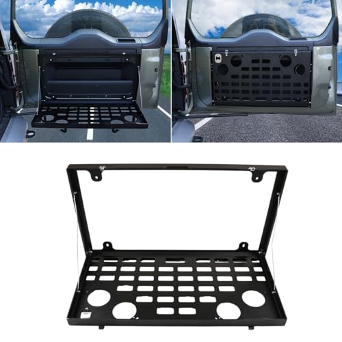 YIWANG Aluminum Alloy Black Car Rear Door Foldable Table Cargo Shelf Storage Tailgate Table for Land Rover Defender 110 2020-2022 - Image 1
