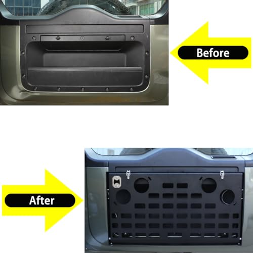 YIWANG Aluminum Alloy Black Car Rear Door Foldable Table Cargo Shelf Storage Tailgate Table for Land Rover Defender 110 2020-2022 - Image 2