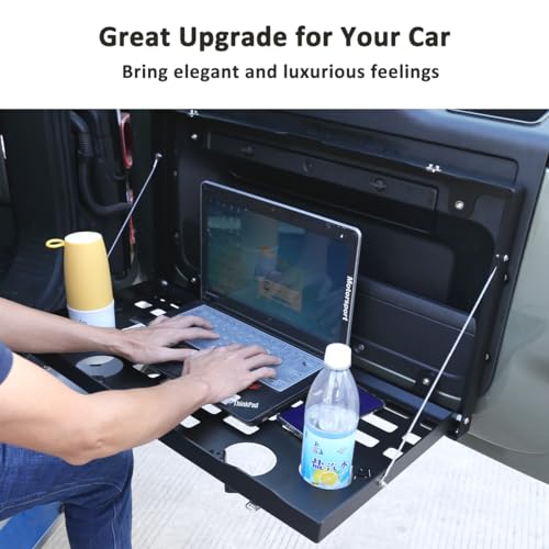 YIWANG Aluminum Alloy Black Car Rear Door Foldable Table Cargo Shelf Storage Tailgate Table for Land Rover Defender 110 2020-2022 - Image 5