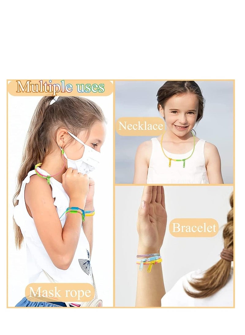 KASTWAVE 30 Pcs 7.5 inch Students Incentives Friendship Zipper Bracelets Birthday Party Favors for Kids Stress Relief Quiet Fidget Toys - Image 3