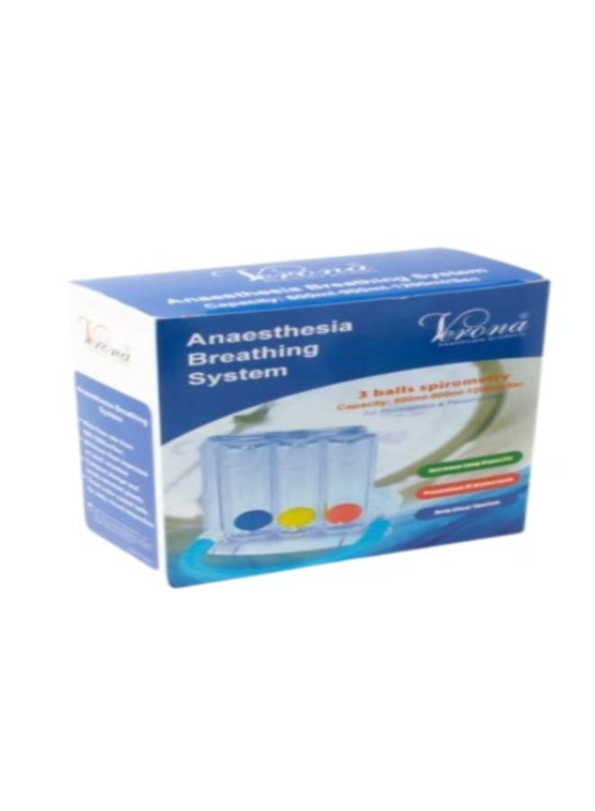فيرونا جهاز تمارين التنفس العميق والرئة مزود ب 3 كرات - Image 1