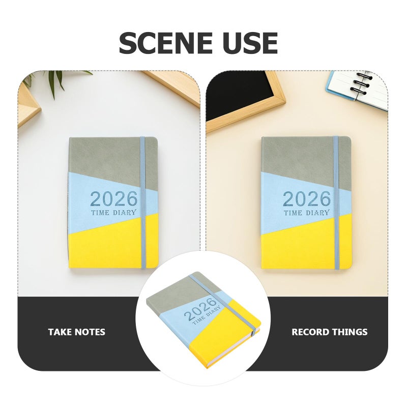 2026 Blue Hardcover Yearly Planner Daily Weekly Monthly Organizer with Calendar - Image 4