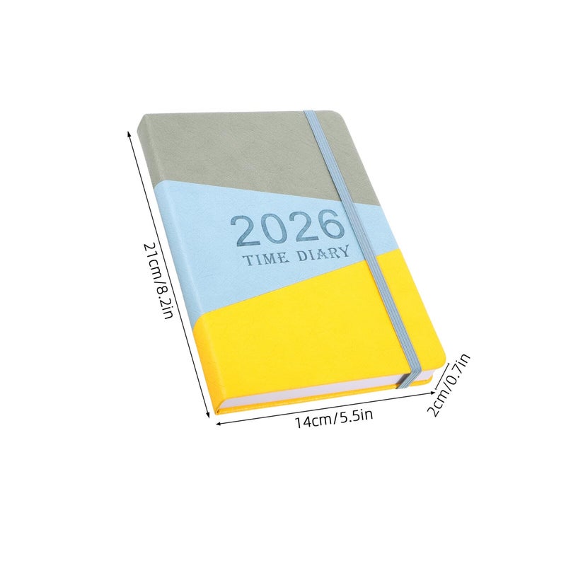 2026 Blue Hardcover Yearly Planner Daily Weekly Monthly Organizer with Calendar - Image 3