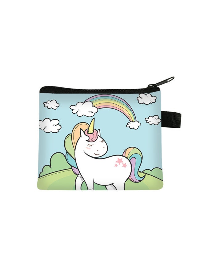 New Unicorn Pony Children's Coin Purse, Mini Cute Bag, Large Capacity, Women's High-end Key Card Holder