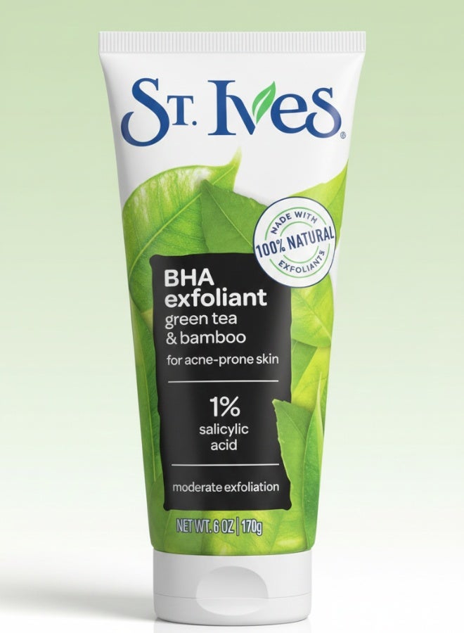 سانت آيفز سانت ايفز مقشر الوجه لإزالة الرؤوس السوداء بالشاي الأخضر والخيزران BHA 170 جم تنظيف عميق وتنعيم البشرة - Image 1