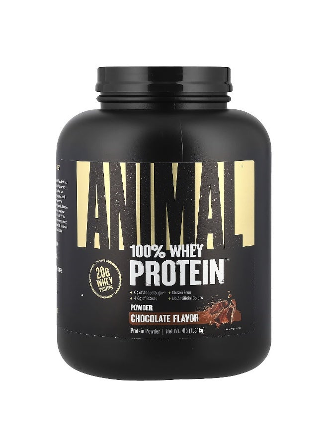 ANIMAL Animal, 100% Whey Protein™ Powder, Chocolate Fudge, 4 lb (1.81 kg) - Image 1