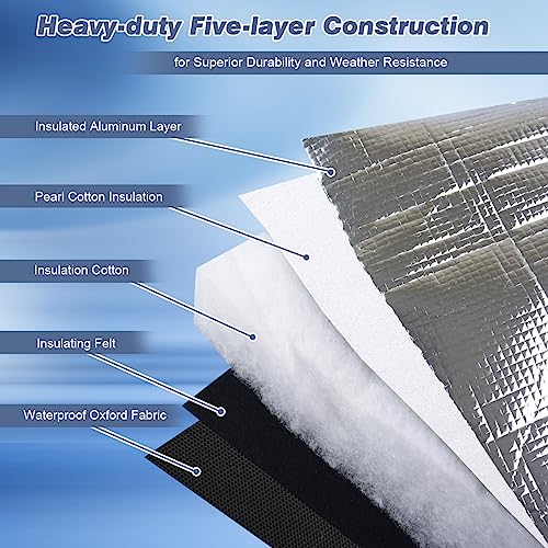 Safoner Outdoor Backflow Preventer Cover- 16''W x 20''H, Winter Freeze & Weatherproof Protection for Irrigation Pipes & Sprinkler Valves- Black - Image 3