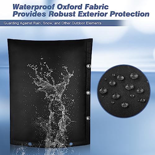 Safoner Outdoor Backflow Preventer Cover- 16''W x 20''H, Winter Freeze & Weatherproof Protection for Irrigation Pipes & Sprinkler Valves- Black - Image 5