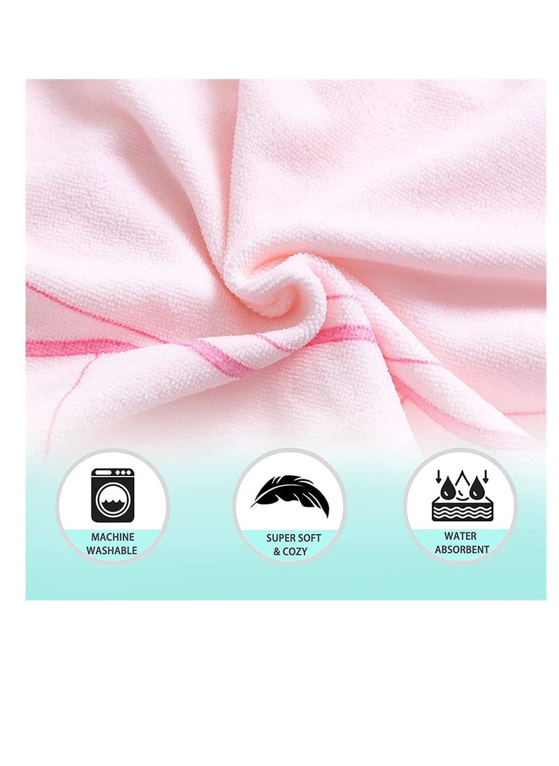 Excefore - Hooded Bathrobe,Kids Beach Towel for Boys Girls, Hooded Bath Towel Wrap, Toddler Pool Towel with Hood, Super Soft, Absorbent Microfiber Beach Towel for 0 - 7 Years (Mermaid) - Image 1