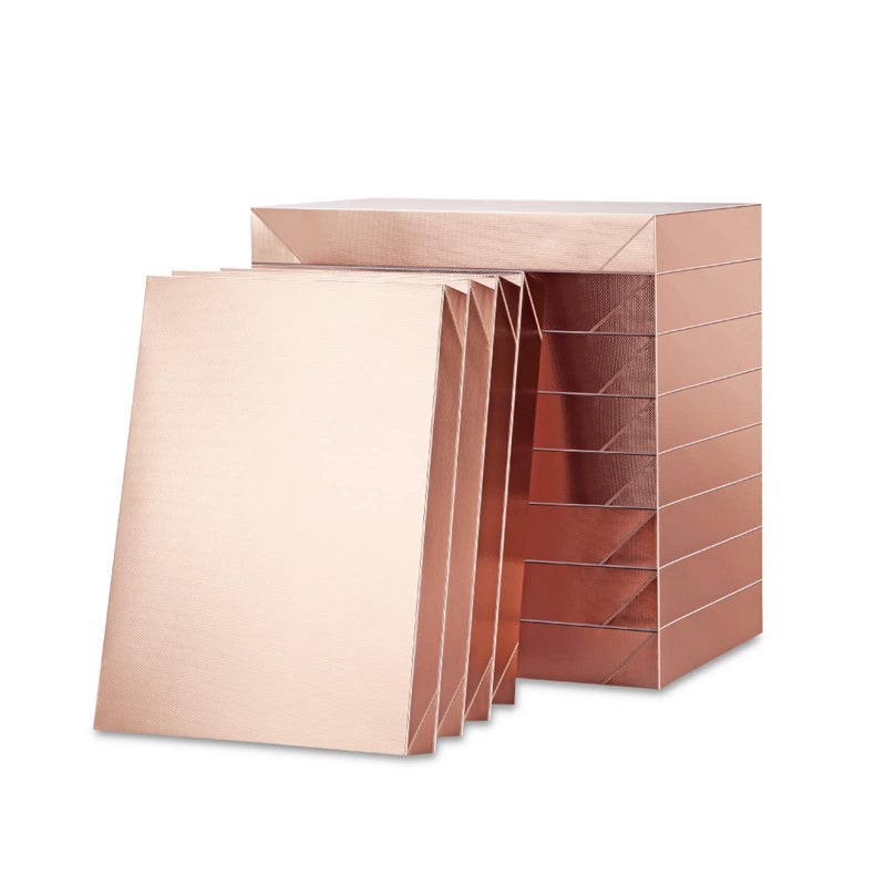 ROSEGLD 12 Gift Boxes with Lids 11x85x15 Inches Gift Boxes for Clothes Apparel Gift Boxes Clothing Gift Boxes Rose Gold Gift Wrap Boxes Glossy Rose Gold with Grain Texture