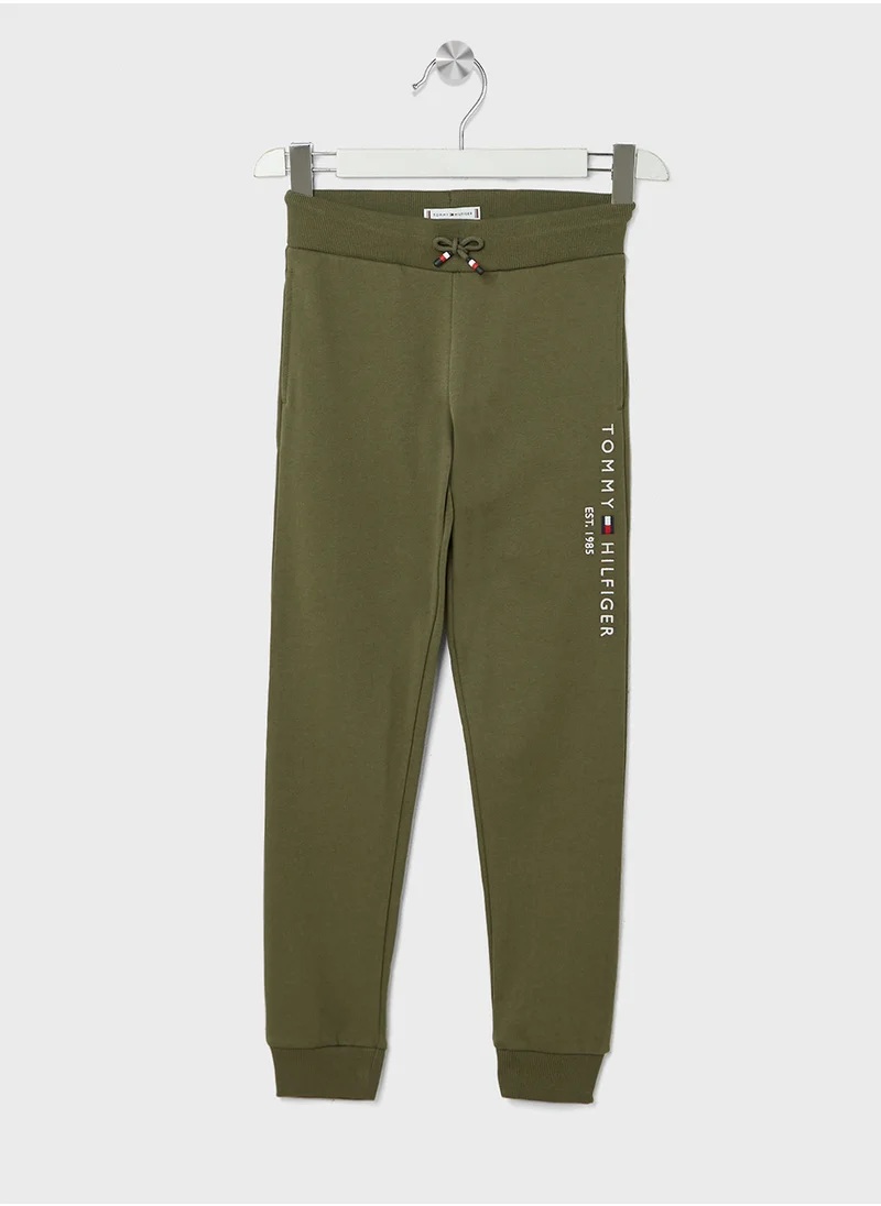 تومي هيلفيغر Youth Logo Cuffed Sweatpants