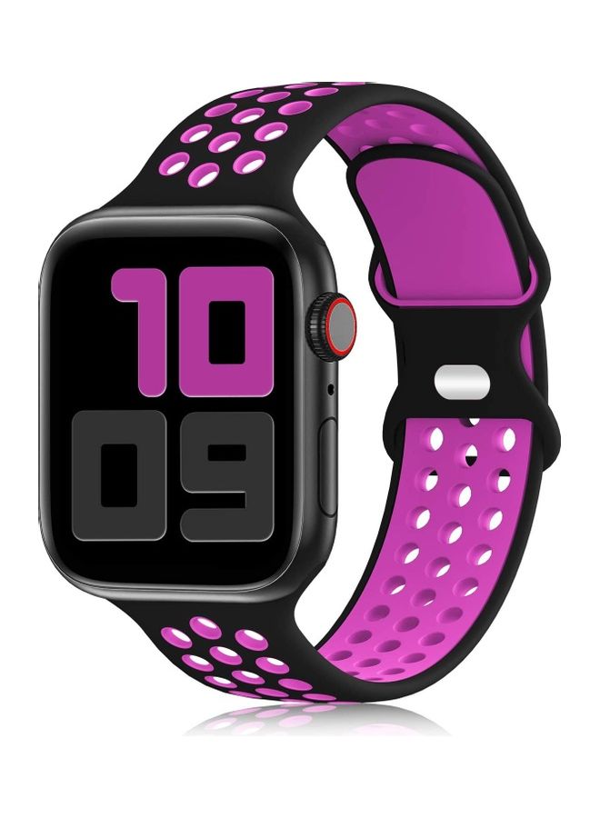 ICS Replacement Band For  Apple Watch Band 38/40 mm Black/Purple - Image 1
