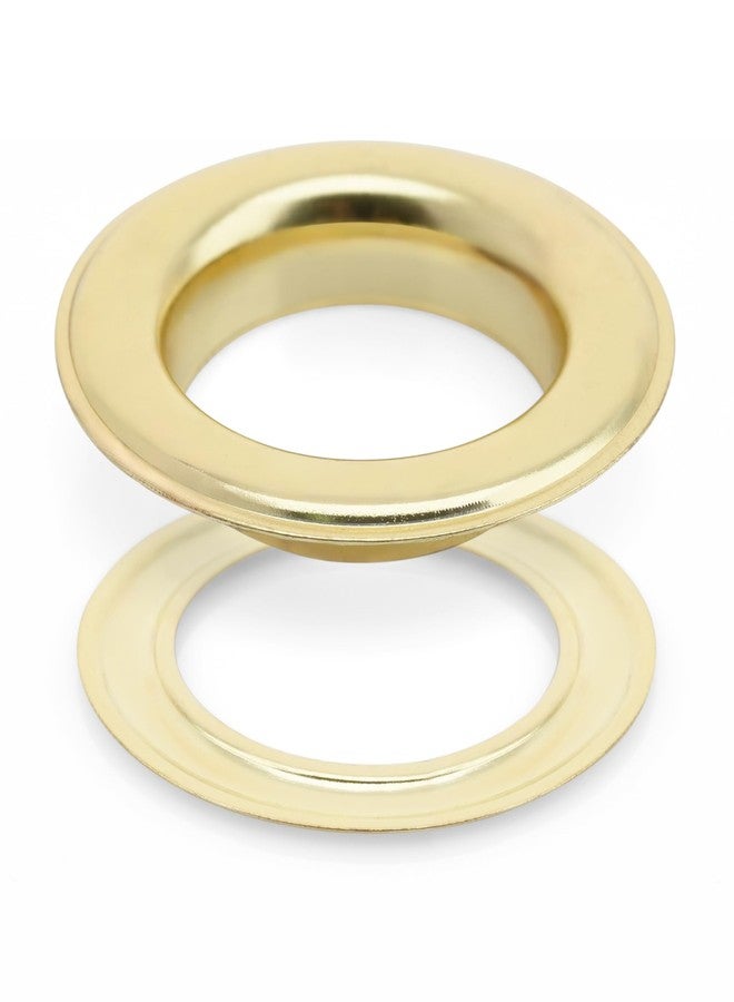 CRAFTMEMORE 1 inch Hole 10 Sets Grommets Eyelets with Washers for Leather, Tarp, Canvas (Gold) - Image 1