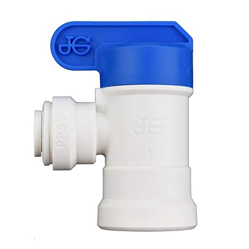 John Guest 1/4 Inch x 1/4 Inch Female Elbow Shut-Off Valve, NPTF Thread, Push to Connect Plastic Plumbing Fitting, PPSV500822WP - Image 2