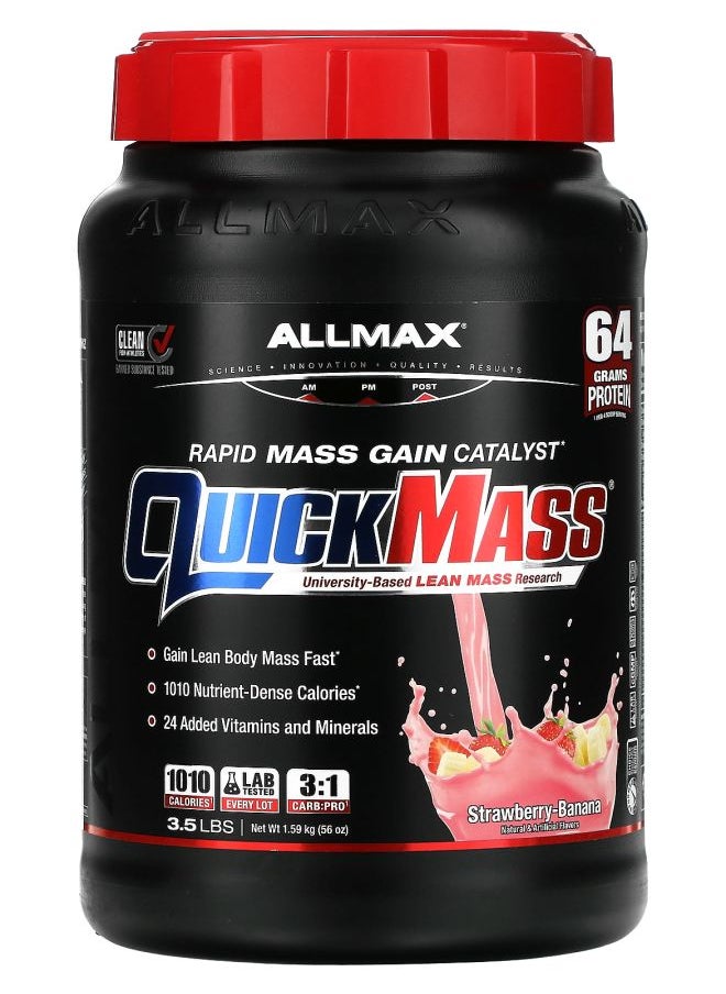 Allmax QuickMass® Rapid Mass Gain Catalyst Strawberry-Banana 3.5 lbs (1.59 kg) 