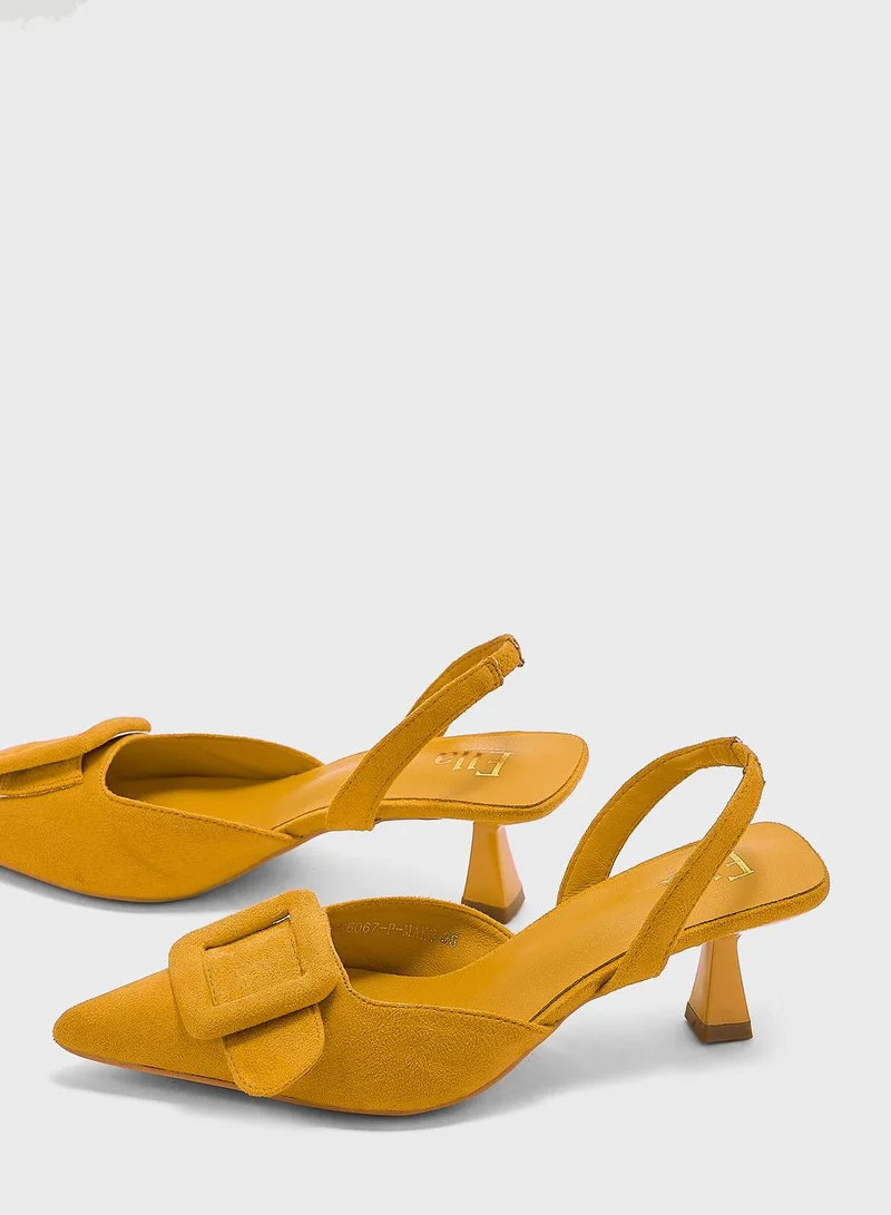 ELLA Buckle Slingback Pumps