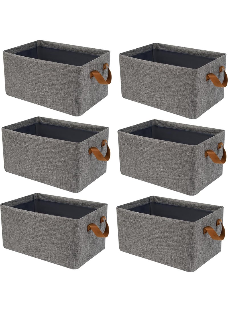 NESTIFY NESTIFY Foldable Storage Box for Clothes PACK OF 4 Wardrobe Organizer For Clothes Collapsible Clothing Basket With Handles Metal Frame Clothes Organiser for Wardrobe Cloth Storage Box26LiterGREY  - Image 1