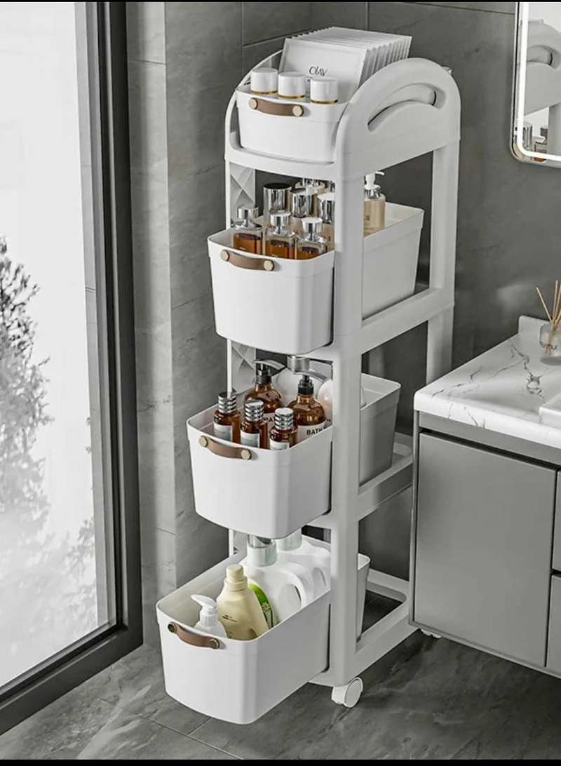 كويزيرا 4 LAYER  ROLLING ORGANISER WITH DRAWERS AND WHEELS