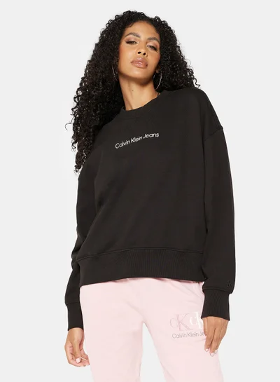 Calvin Klein Jeans Institutional Logo Oversized Sweatshirt