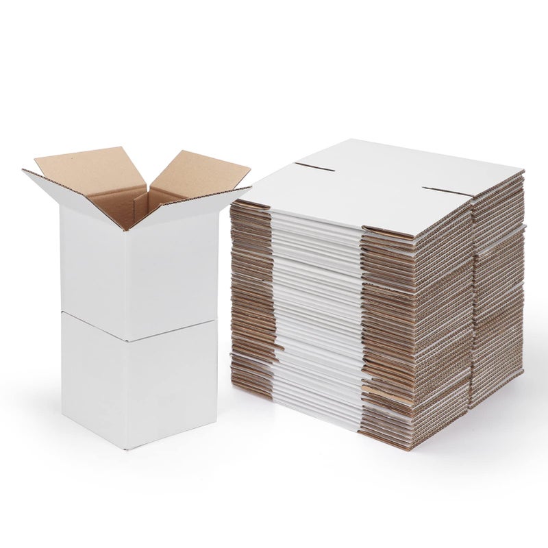 SPEPLA 6x6x6 Shipping Boxes for Small Business40 Pack White Corrugated Cardboard Box for Packaging Mailing Storage