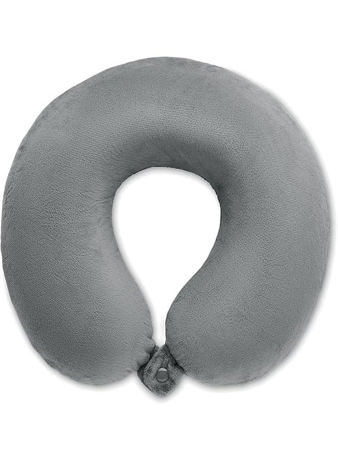 IDITRI EXPORT-Comfortable Neck Pillow for Travel - Memory Foam Support for Sleeping - U-Shape Cushion for Flight, Car, Bus, Train, Office - Grey - Image 2