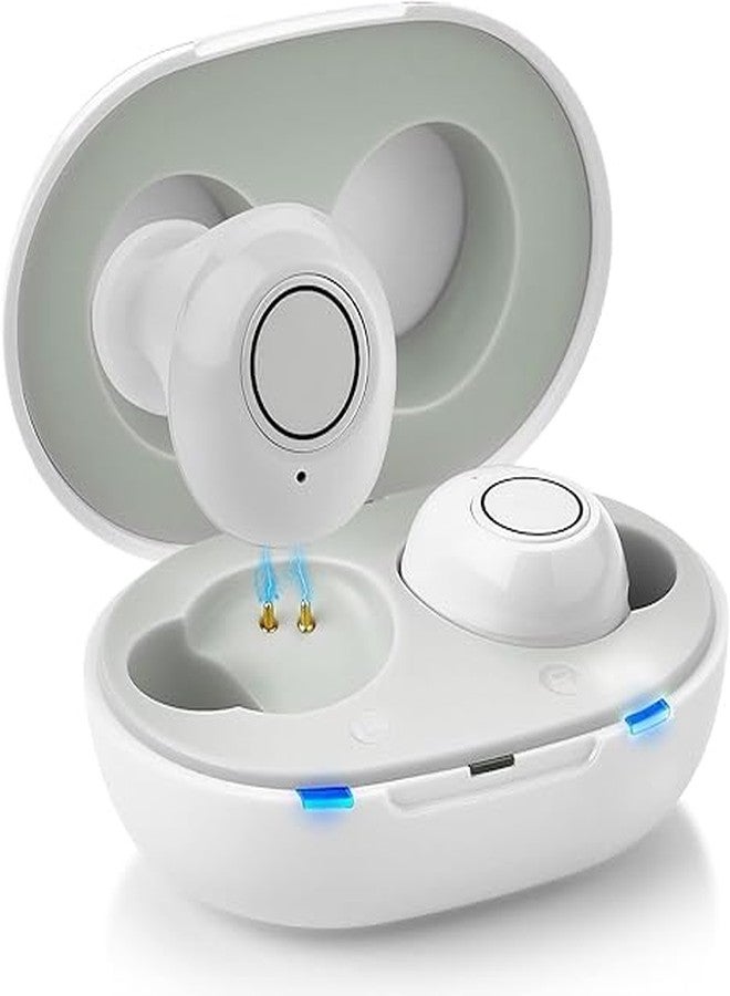HP SOUND PLUS with Auto Noise Cancellation Invisible fashion design ITE hearing aids look a like earbuds (White) - Image 5