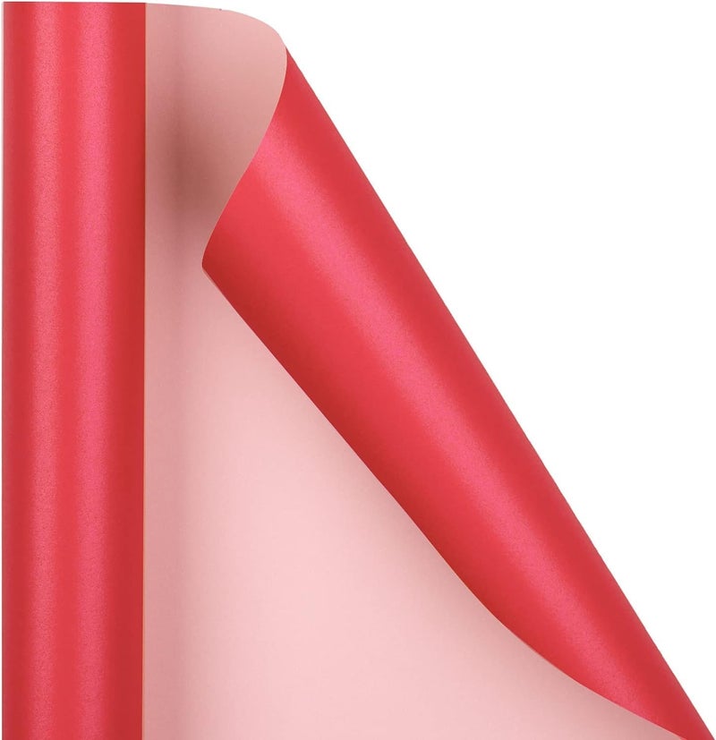 WRAPAHOLIC Christmas Wrapping Paper,Red Pearl Wrapping Paper,Solid Color, Gift Wrapping Paper,Perfect for Wedding,Valentine's Day,Birthday,Christmas,Baby Shower (17 Inches X 32.8 Feet) - Image 2