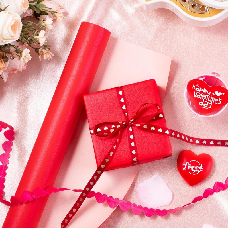WRAPAHOLIC Christmas Wrapping Paper,Red Pearl Wrapping Paper,Solid Color, Gift Wrapping Paper,Perfect for Wedding,Valentine's Day,Birthday,Christmas,Baby Shower (17 Inches X 32.8 Feet) - Image 4
