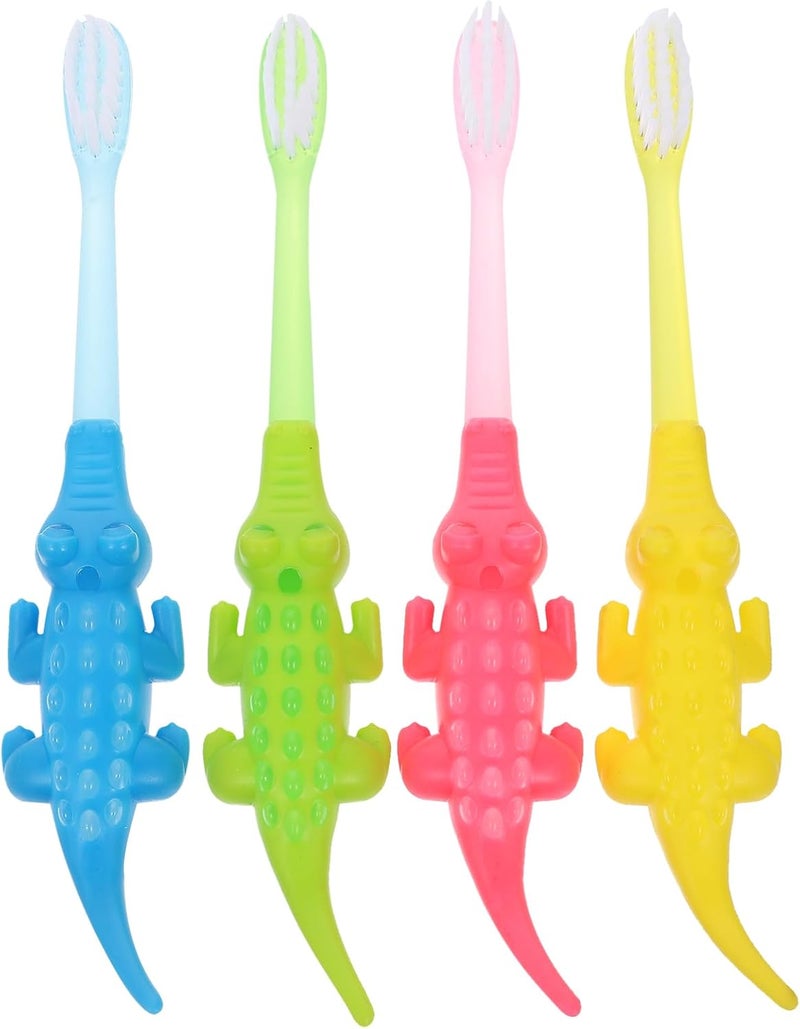 Cute Crocodile Children's Toothbrush 8pcs Set Soft Bristles for Ages 3-12 Portable Oral Cleaner for Kids for Regular Oral Hygiene - Image 1