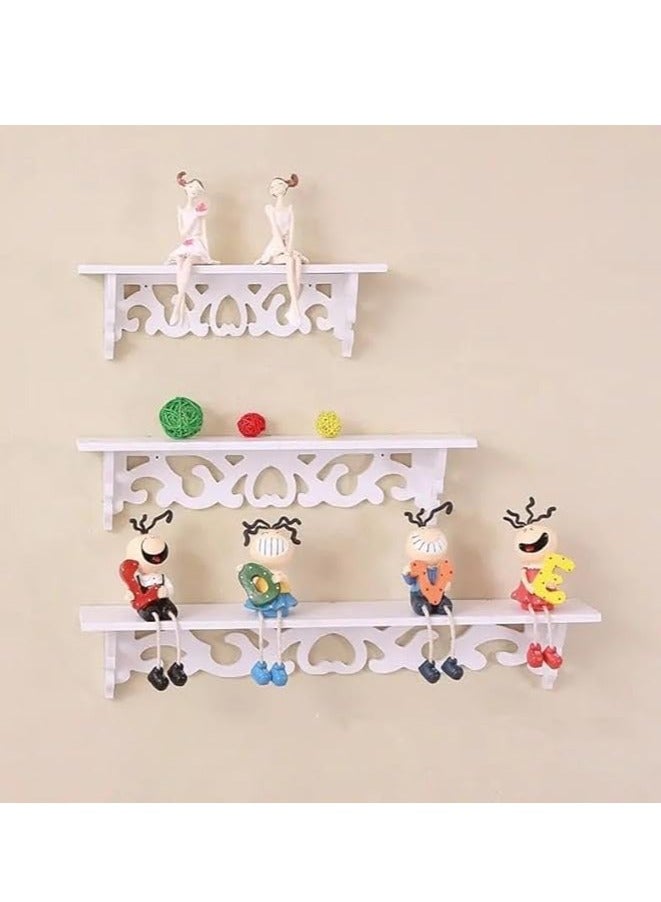 HOME TASTE TOMSUN Floating Shelves for Wall Set of 3 Modern Bathroom Floating Shelf with Invisible Brackets Wall Home Storage Decor Wall Mounted Floating Shelfs  - Image 1