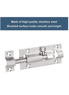 KASTWAVE 2 Pack Door Security Slide Latch Lock, Keyless Entry Door Lock, Thickened Stainless Steel Sliding Door Lock, Easy to Install Gate, Slide Latch Lock with Screws  - Image 5