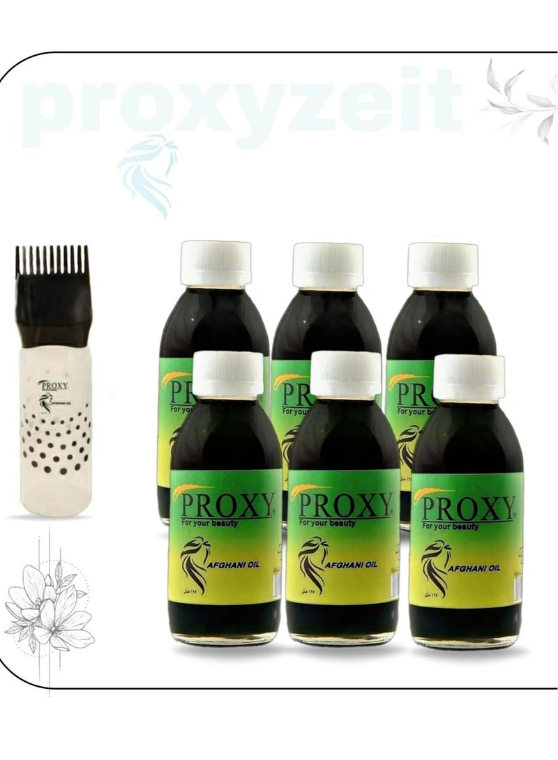 بروكسي زيت بروكسي 6 علب حجم 125 مل + مشط
