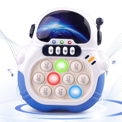 Blackma Fast Push Fidget Toy Handheld Light Up Sensory Puzzle Game for Kids Birthday Easter Gift for Boys Girls Ages 312 BlueAstronaut - Image 1