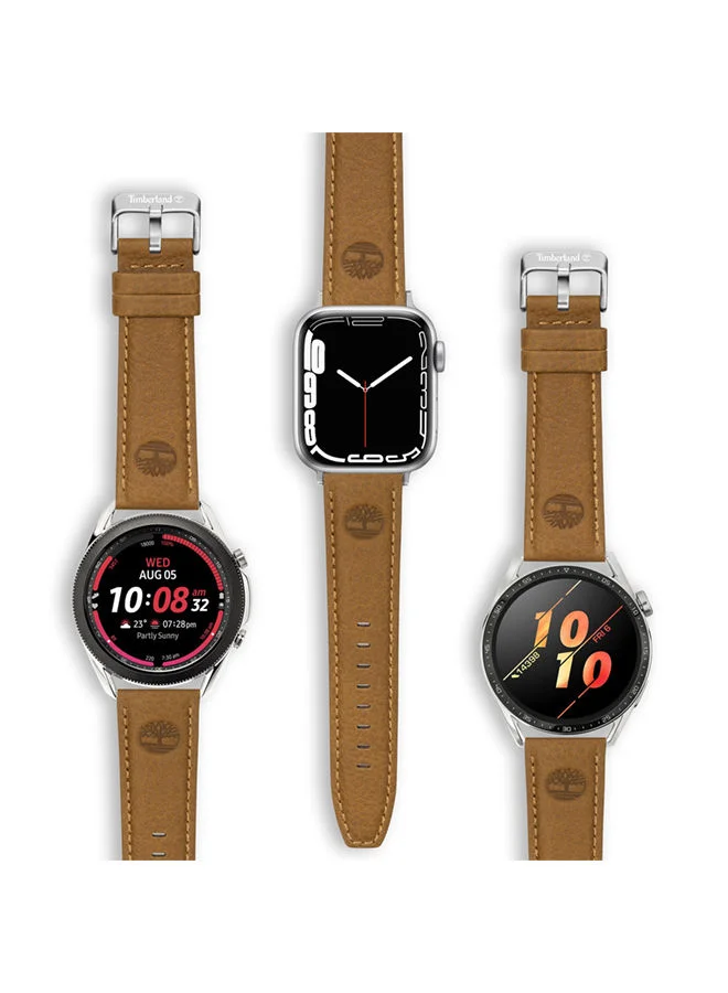 Timberland Timberland Universal Replacement Leather Strap For Men And Women Compatible With Apple Watch Series 3-9 & SE (38-40-41)  & Samsung, Huawei Or Quartz Watch With Lug Width Of 20mm