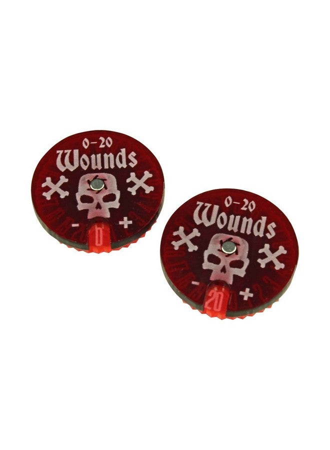LITKO Wound Dials Wound Dials | Health Tracker | Life Counter | Tabletop Games | Collectible Card Games | Living Card Games | Role Playing Games | LCG | RPG | Numbered 0-20 | Magnetic - Image 1