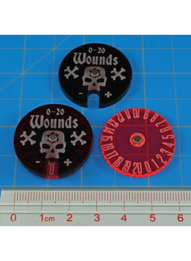 LITKO Wound Dials Wound Dials | Health Tracker | Life Counter | Tabletop Games | Collectible Card Games | Living Card Games | Role Playing Games | LCG | RPG | Numbered 0-20 | Magnetic - Image 2