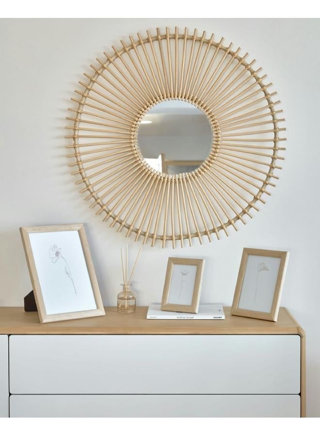 لوفت لويزا، مرآة مستديرة، 81X3X81، خشب، بلوط AA5086FN46. - Image 1