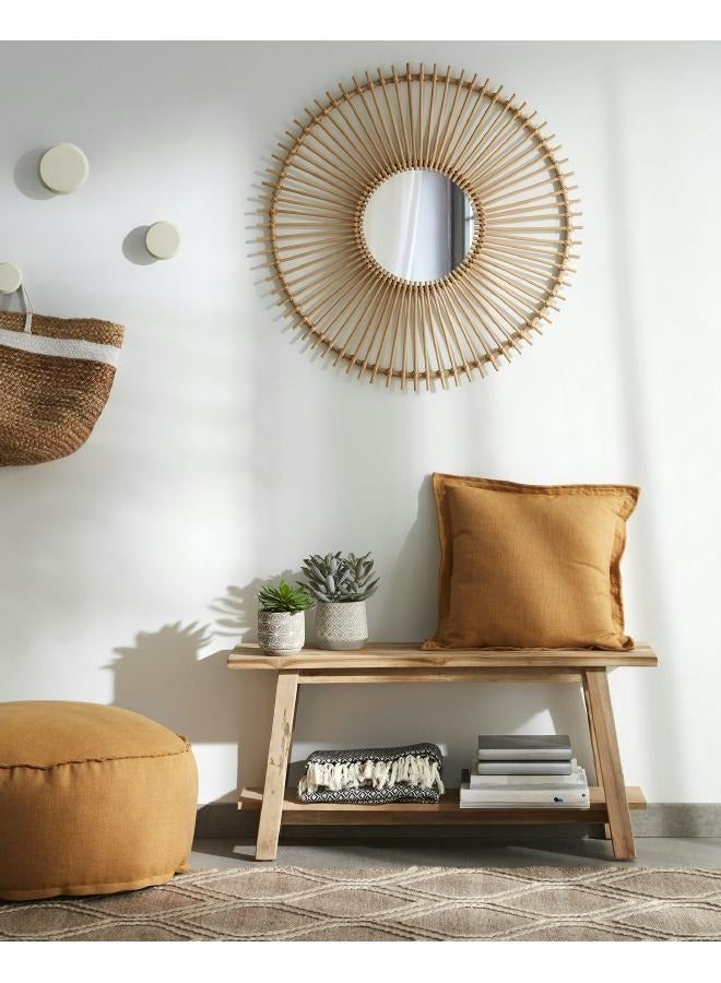 لوفت لويزا، مرآة مستديرة، 81X3X81، خشب، بلوط AA5086FN46. - Image 2