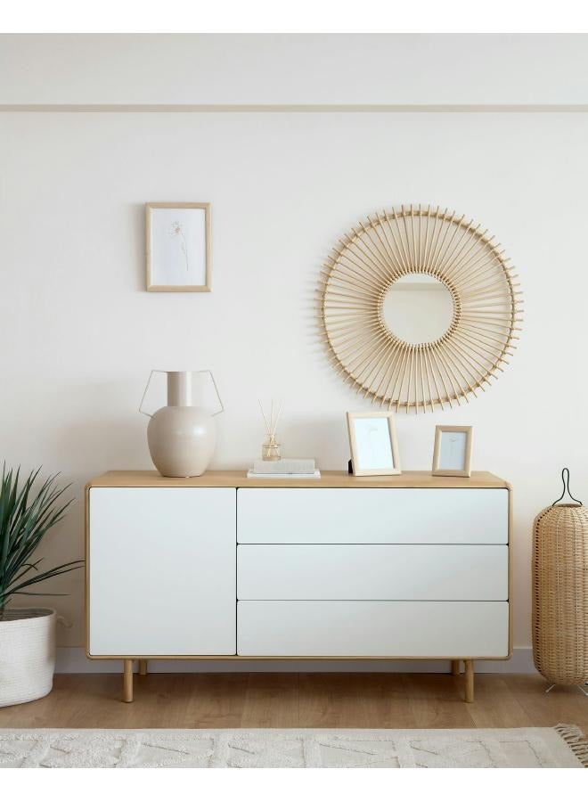 لوفت لويزا، مرآة مستديرة، 81X3X81، خشب، بلوط AA5086FN46. - Image 4