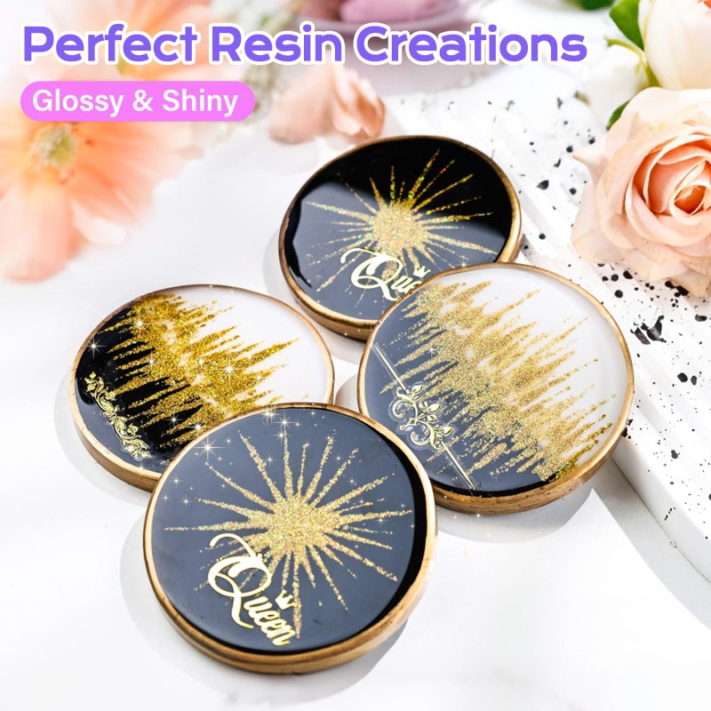 HeyClear Silicone Molds for Resin Coasters, 6-Cavity Round Epoxy Resin Molds for Crafts, DIY Tray, Flower Bouquet Preservation Moldes para Resina Epoxica - Image 5