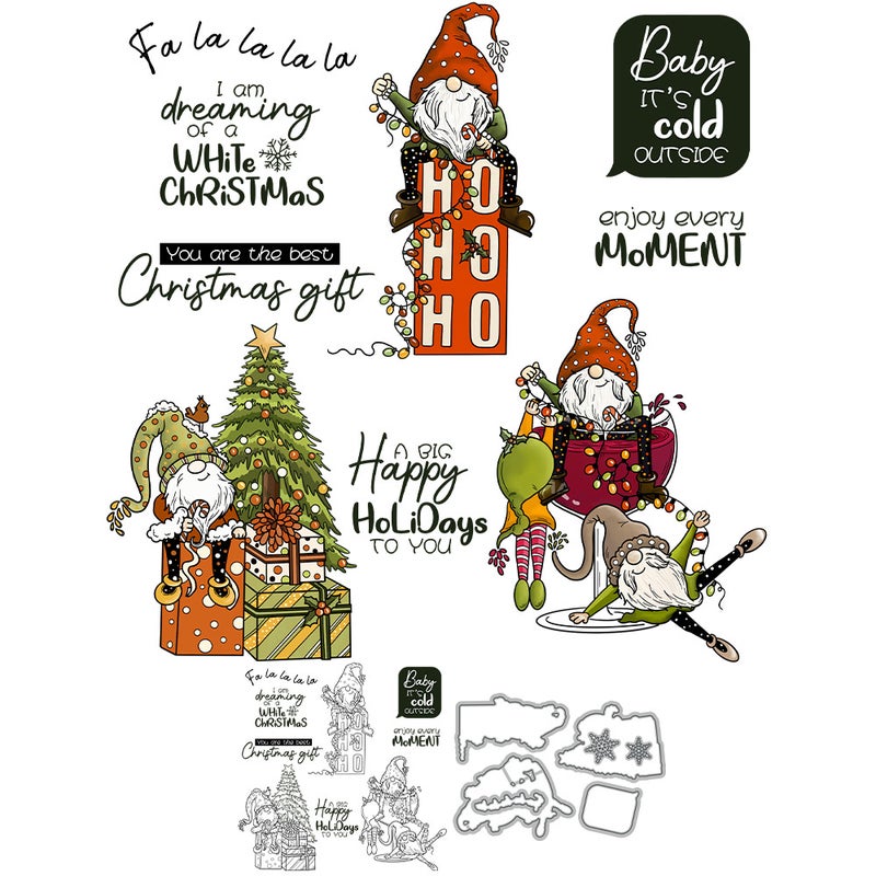 Christmas Dwarf Silicone Transparent Seal Greeting Card Diy Card Making Handbook Background Material Po Album Decorative Seal - Image 4