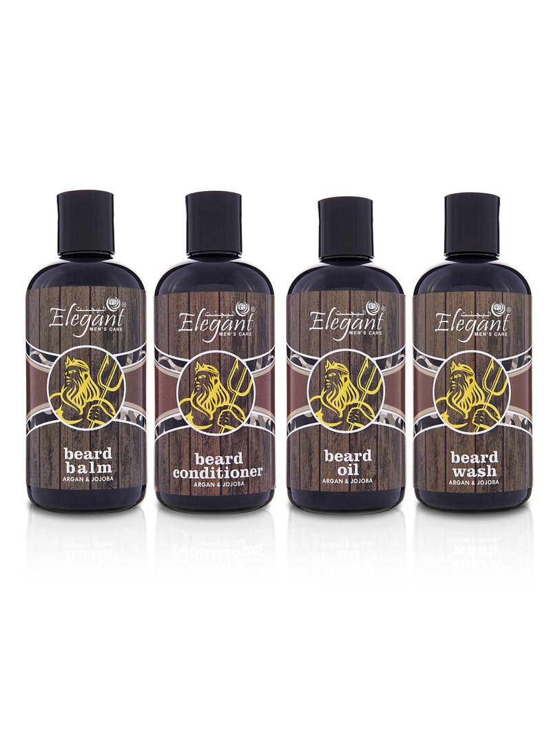 Elegant - 4 in 1 Beard Care Kit with Argan and Jojoba - Image 1