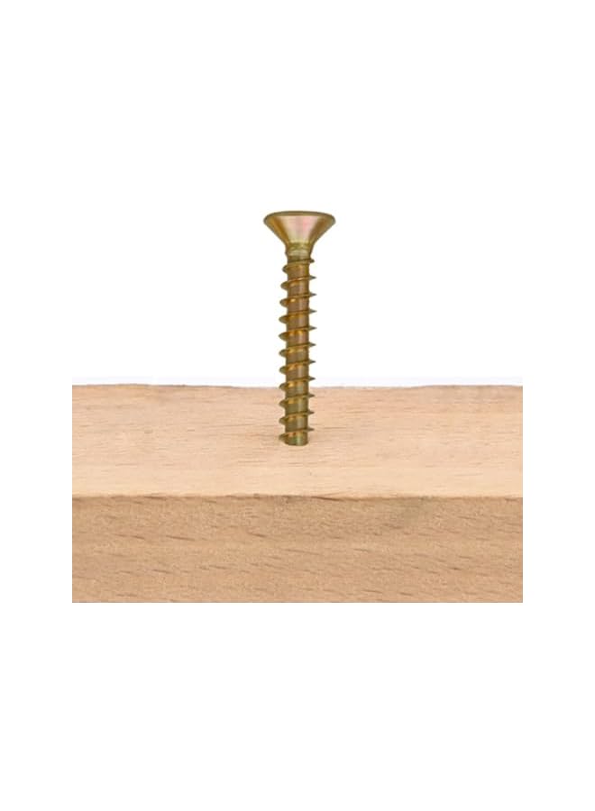 Generic 160 Pcs Brass Coarse Thread Wood Screws Assortment Kit, Multi-Purpose Screws, Flat Headed Wood Screws, Chipboard Drywall Screws with Bugle Head for Drywall and Wood  - Image 3