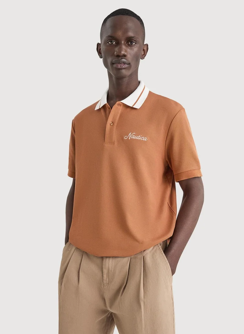 Men Regular Fit Classic Polo Shirt for Smart Casual Style - Rust